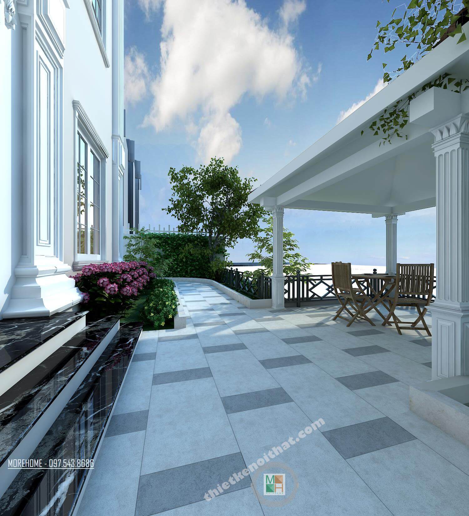 Thiết kế kiến trúc biệt thự Vinhomes Riverside Sài Đồng - Nhà Anh Hải